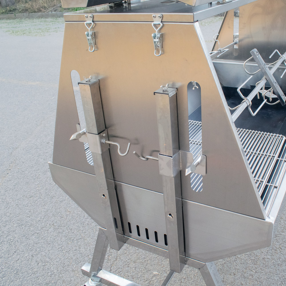 Top master multifunkční gril se dvěma rožni a dvěma motory až 85 kg 1500/800/1140 mm (Kyperské grilovací systémy)